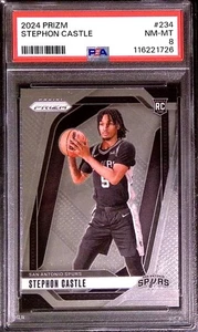 2024-25 Panini Prizm - Castello di Stephon #234 (RC) PSA 8 - Foto 1 di 2