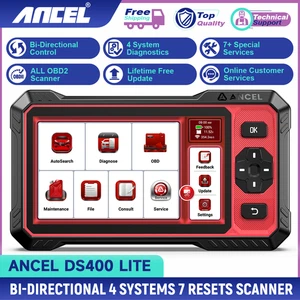 ANCEL DS400 Lite Car Bidirectional OBD2 Scanner Throttle Relearn CAN-FD FCA BMS - Picture 1 of 15