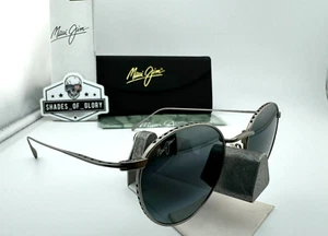 MAUI JIM NORTH STAR MJ 757-17M SILVER W/ NEUTRAL GREY POLARIZED ROUND SUNGLASSES - Picture 1 of 12