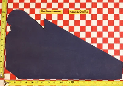 AUTHENTIC HORWEEN 4 oz ROYAL BLUE DRYDEN LEATHER HIDE 21" x 12.5" NAT. QLTY. - Image 1 of 4