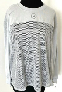 New ADIDAS by STELLA MCCARTNEY Mesh Top Shirt Jersey - light gray - Small - Imagen 1 de 4