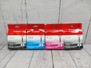 Canon Pixma Ink Cartridges CLI-8M CLI-8C CLI-8BK Cyan Magenta & Black - Picture 1 of 11