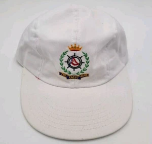Vintage The Yacht Club Snapback bestickt Schlapphut Papa Mütze Kappe weiß - Bild 1 von 5