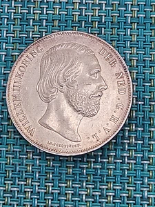 Netherlands 2 1/2 Gulden 1858 Silver William III - Picture 1 of 5