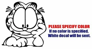 Adesivo Garfield divertente grafica fustellata decalcomania auto camion barca finestra 6" - Foto 1 di 3