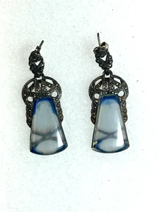 Vintage 925 Sterling Silver Long Stud Earring - Picture 1 of 3