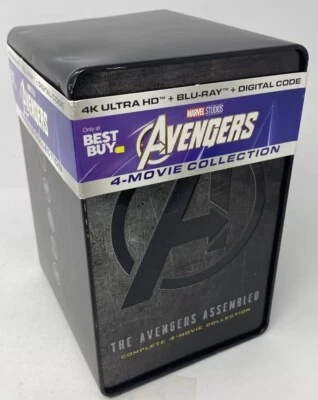 Avengers 4-Movie Collection SteelBook 4K Ultra HD Blu-Ray+BluRay Best Buy SEALED Foto 1 de 2