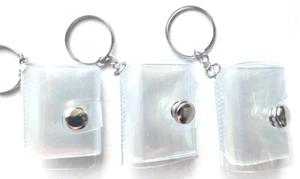 Photo Album Keychain 3pcs Mini Small Keyring 1 ¾” Time Memory 8-16 photos each - Picture 1 of 8