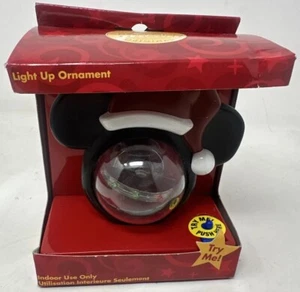 Rare~Authentic ~Disney Store Exclusive~Santa Mickey Mouse Light Up Ornament - Picture 1 of 5
