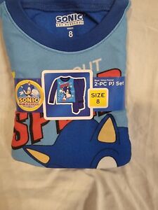 Sonic the Hedgehog Boys 2 piece Size 8 Pajamas Long Sleeve Set
