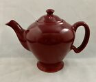 Vintage Ceramic McCormick Teapot-Baltimore-Maroon-1930'S-Made In USA