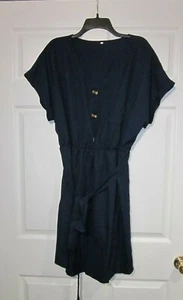 SHEIN LINEA DONNA PLUS ABITO TESSUTO BLU NAVY, TAGLIA 3XL, NUOVO CON ETICHETTE, # 996ZH - Foto 1 di 12