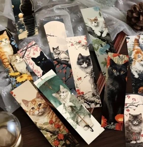 30 PC Bookmark Set Cat Floral Animal Trees Scenery 1.5" x 6" New Free Ship 177 - Picture 1 of 2