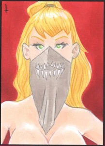 SIKTC ERICA SLAUGHTER Skizzenkarte von Künstler Schildkröte Original Kunst - Bild 1 von 1