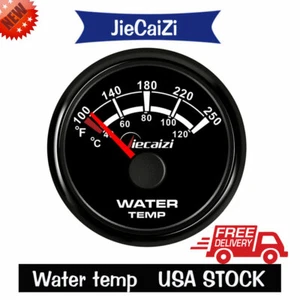 Jiecaizi 52mm water temp gauge 40-120C 100-250F blue led temp sender USA STOCK - Picture 1 of 12