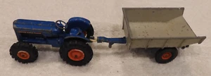 Vintage Matchbox King Size No 11 Fordson Tractor With Trailer - Picture 1 of 5