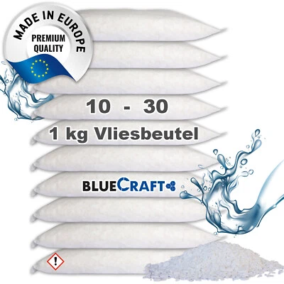 BLUECRAFT Raum Luft-Entfeuchter Granulat 1kg Vliesbeutel Nachfüllpack Keller 10 12 20 30