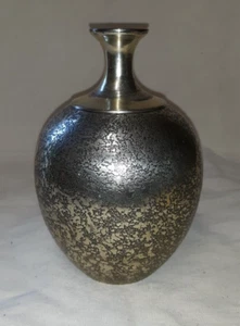Silvered Bronze Japanese Vase Meiji Period - Picture 1 of 11