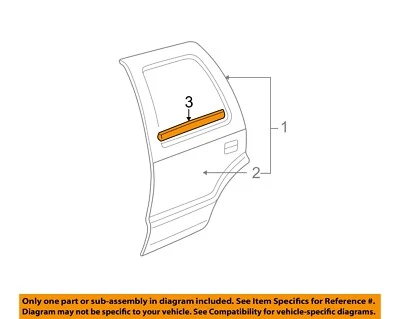 GM OEM 02-06 Trailblazer EXT Rear Door Door Components-Belt W'strip 15129774 - Image 1 of 2