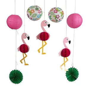 Flamingo Party Hanging Decorating Kit - 9 pieces - Picture 1 of 1