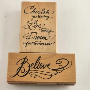 Stampendous Motivational Words & Sayings Wooden Mounted Rubber Stamps - Picture 1 of 17