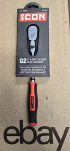 ICON R1LKG 1/4" Drive, 9" Largo Bloqueo Flex Trinquete Agarre Confort ¡ENVÍO EL MISMO DÍA! - Imagen 1 de 2