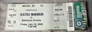 15.07.2005 Baltimore Orioles Rafael Palmeiro 3000 Hit Full OUTFIELD RSRVD Ticket - Bild 1 von 4