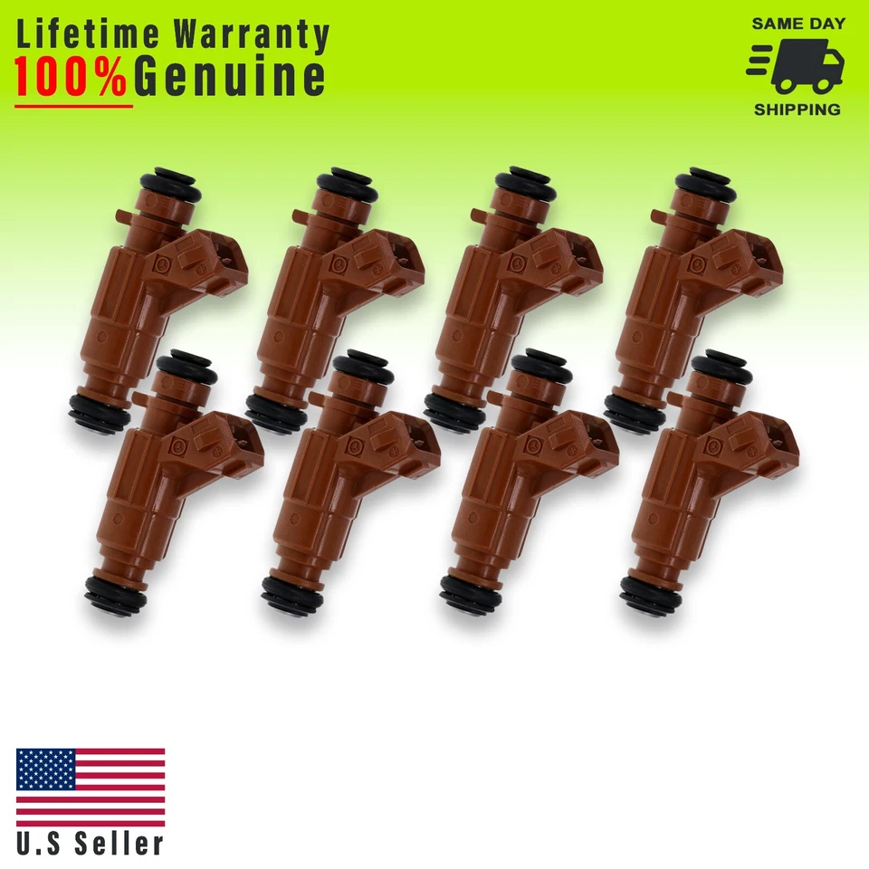 x8 OEM Bosch Fuel Injectors For  Mercedes-Benz CLK430: 2001 - 2003 5.0L V8 - Image 1 of 1