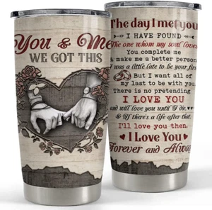 You and Me We Got This Bicchiere Bicchieri da Disegno Inciso 20Oz Acciaio Inox in - Foto 1 di 6