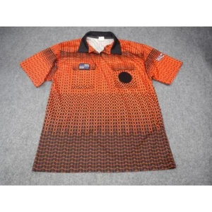 Official Sports NISOA Referee Jersey Men's Large Orange Geometric Pattern - Picture 1 of 11