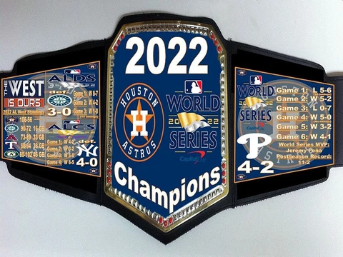 Houston Astros 2022 MLB World Series Champions Championship Belt Cover