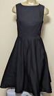 Anni Coco Fit-N-Flare Sleeveless Knee Length Swing Dress Black size Large #482