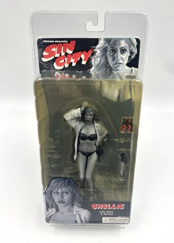 Sin City SHELLIE Black & White 7-Inch NECA Figure (Britany Murphy) 2005 MISB Cover