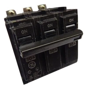 General Electric THQB32030 3 Pole 30 Amp 120/240V Bolt On Circuit Breaker - Picture 1 of 2