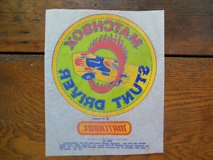 Rare Original 1977 Matchbox Lesney " Stunt Driver " Iron On T Shirt Decal - Picture 1 of 8