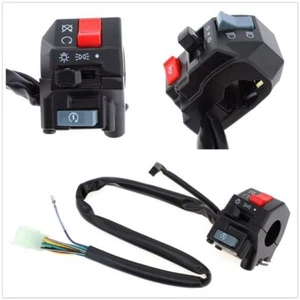 2x Waterproof Motorcycle 7/8" Handlebar Switch Horn Turn Signal Light Controller - Picture 1 of 8