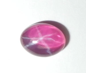 Rubí estrella transparente ovalado 8x6 mm cabujón 6 rayos piedra creada en laboratorio lote de 1 pieza - Imagen 1 de 12