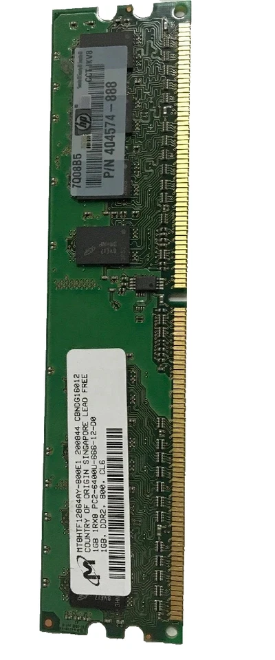 HP 404574-888 Micron MT8HTF12864AY-800E1 PC-6400 1GB DDR2  2 pcs - Image 1 of 1