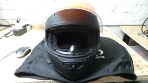Vinz Kennet Integralhelm Motorrad L schwarz Vollvisierhelm Sonnenblende ECE 2206 - Bild 1 von 8