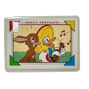 Disney .999 Fine Silver 1 Grain Card 1990 Donald Duck Family Portrait Vintage - Picture 1 of 3
