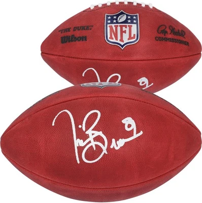 Fútbol americano a todo color autografiado por Tim Brown Oakland Raiders Duke Foto 1 de 4