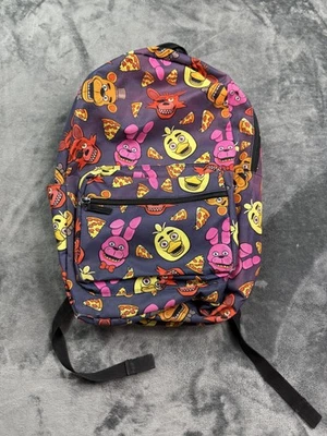 Bioworld Five Nights at Freddy's Backpack Pizza Print Purple Multicolor FNAF - Image 1 of 4
