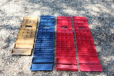 Vtg ROLYKIT Red Organizer Roll-Up Case Tackle Tool Box Toys Arts Crafts Storage - Image 1 of 4