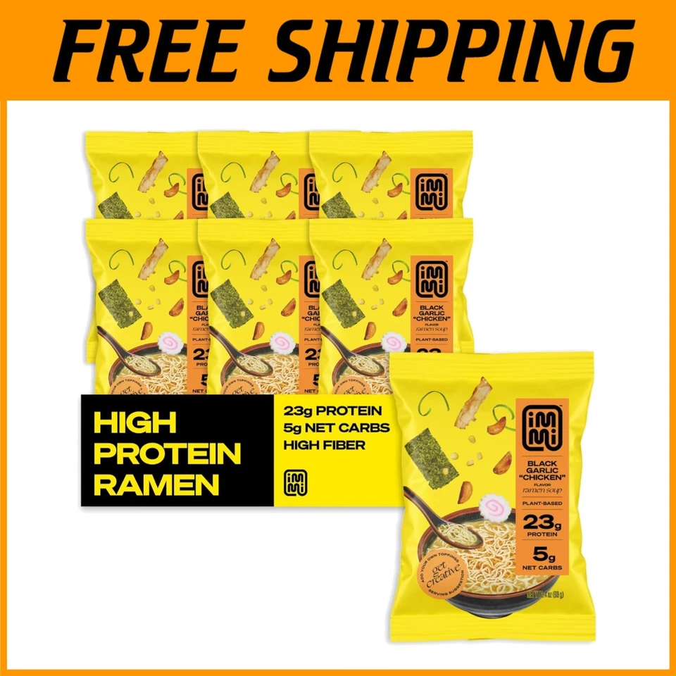 Cozy Black Garlic "Chicken" Ramen, High Protein - 6 Meals - Image 1 of 4