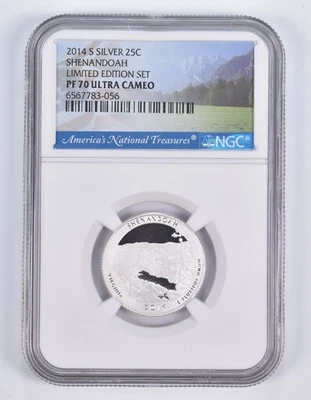 2014-S Silver PF70 ANT Shenandoah Quarter Limited Edition NGC *7973 - Image 1 of 4
