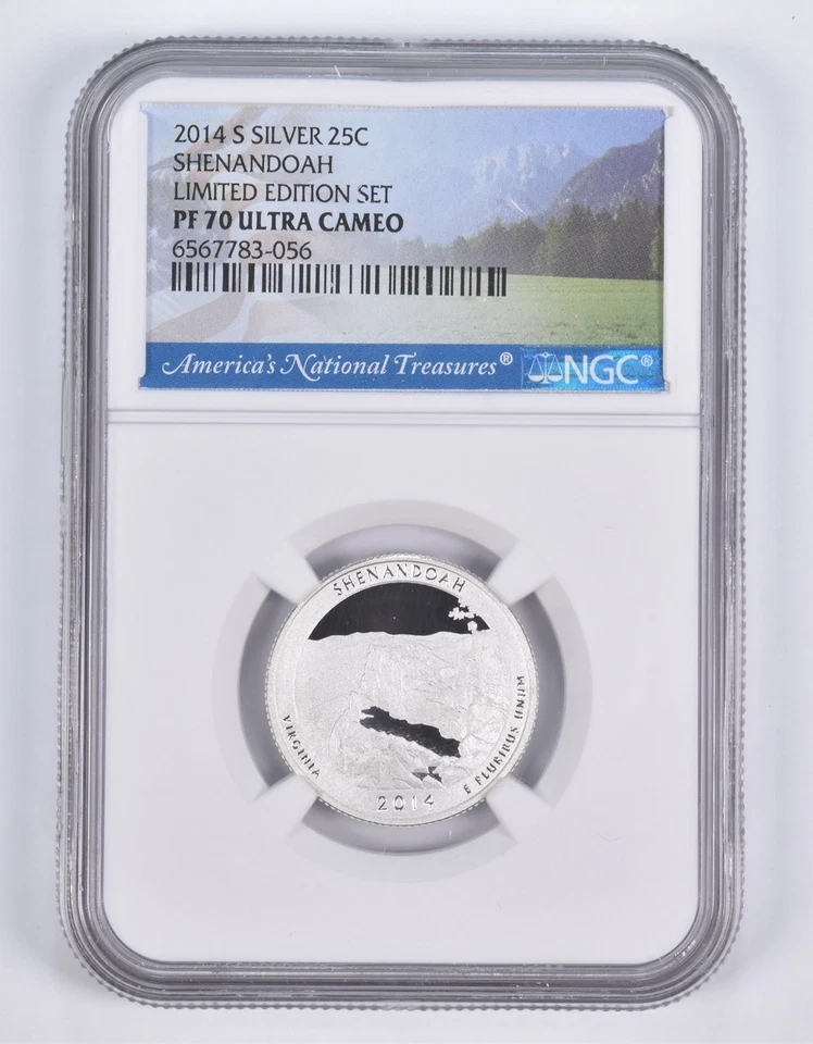 2014-S Silver PF70 ANT Shenandoah Quarter Limited Edition NGC *7973 - Image 1 of 4