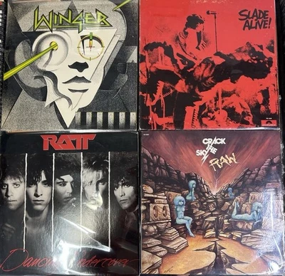 Rock Vinyl Lot - Winger / Ratt / Slade / Crack The Sky - Vinyl Are NM!!! - Image 1 of 4