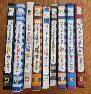Diary Of A Wimpy Kid Mix Lot Of 9 Books By Jeff Kinney Hardcover - Picture 1 of 1