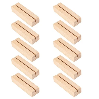 10 PCS Place Card Holders Wooden Table Number Holder Sign Support Stands - image 1 of 4