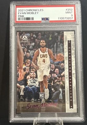 2021 Panini Chronicles Evan Mobley Pink #252 PSA 9 - Image 1 of 2